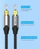 Оптический аудиокабель VENTION,Toslink SPDIF 1м в Нейлоновой Оплетке Серый - изображение 4