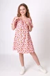 Летнее платье для девочки Mevis Цветочки розовое 4905-03 134 см - изображение 1