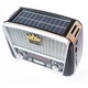 Радіоприймач Golon RX-455S + Bluetooth та сонячною панеллю FM, AM, SW USB/microSD power bank LED-ліхтарик Ретро-дизайн Сірий - зображення 4