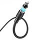 Кабель магнітний USB на Lightning HOCO X52 Sereno 1 м для заряджання Чорний - зображення 1