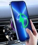 Магнитный Держатель Кулер Охладитель для телефона в авто DM ICE Cool X82 MagSafe Беспроводная зарядка 15 Вт Type-C для iPhone Samsung Google Pixel Автодержатель на вентиляционную решетку дефлектор Радіатор + USB Type-C Кабель магсейф максейф Round Black - изображение 6