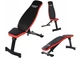 Регулируемая складная скамья для тренировок Funfit 3866 до 110 кг Черная с красным - изображение 2