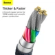 Кабель Baseus Crystal Shine Series Fast Charging Data Cable USB to Type-C 100W 2m Black (CAJY000501) - изображение 10