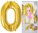 Balon Springos cyfra 0 foliowy 40 cm złoty PS0026 (5907719445267) - obraz 1