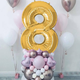 Balon Springos cyfra 8 foliowy 40 cm złoty PS0030 (5907719445298) - obraz 2