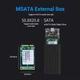 Зовнішня кишеня Blueendless M3T для Msata SSD USB 3.1 Type-C - зображення 5