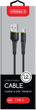 Kabel Intaleo CBFLEXT1 Type-C 1.2 m Black (1283126487484) - obraz 2