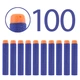 Патроны Nerf Elite с отверстием в наконечнике Синие 100 шт - изображение 1