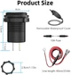 Врезная розетка USB в авто с вольтметром Quick Charge 3.0 USB + PD Type-C 12В-24В, QC 3.0 (быстрая зарядка) - изображение 2