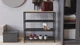 Полиця для взуття Слайм 3 Ferrum-decor 635x630x260 Чорний метал ДСП Дуб Сонома 16 мм (FRD-105158) - зображення 3
