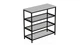 Полиця для взуття Слайм 3 Ferrum-decor 635x630x260 Чорний метал ДСП Біле 16 мм (FRD-105156) - зображення 2