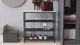 Полиця для взуття Слайм 3 Ferrum-decor 635x630x260 Чорний метал ДСП Біле 16 мм (FRD-105156) - зображення 4