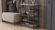 Полиця для взуття Слайм 4 Ferrum-decor 820x630x260 Чорний метал ДСП Біле 16 мм (FRD-105160) - зображення 4