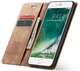 Чохол книжка Caseme з магнітом для iPhone 7 / 8 Plus коричневий гаманець - зображення 3