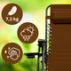Кресло-шезлонг для отдыха LEOBRO Zero Gravity Premium Brown (LB-ZGC-G2-BRN) - изображение 3