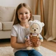 Интерактивная мягкая игрушка Медвежонок C2203/1-beige — музыка, повторяет голос, плачет, ходит, 30 см - изображение 2