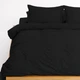 Простынь на резинке MirSon Soft Touch of Satin 006 Black 100x200 см (2200011278599) - изображение 3
