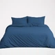 Простынь на резинке MirSon Soft Touch of Satin 011 Navy 80x160 см (2200011280974) - изображение 2
