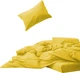 Простынь на резинке MirSon Soft Touch of Satin 002 Sun-colored 100x200 см (2200011276595) - изображение 1
