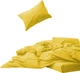 Простынь на резинке MirSon Soft Touch of Satin 002 Sun-colored 200x200 см (2200011276700) - изображение 1