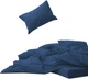 Простынь на резинке MirSon Soft Touch of Satin 011 Navy 200x220 см (2200011281216) - изображение 1