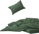 Простынь на резинке MirSon Soft Touch of Satin 017 Olive green 70x130 см (2200011283999) - изображение 1