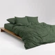 Простынь на резинке MirSon Soft Touch of Satin 017 Olive green 80x160 см (2200011283975) - изображение 2