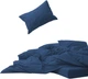 Простынь на резинке MirSon Soft Touch of Satin 011 Navy 140x190 см (2200011281124) - изображение 1