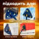Швабра для миття підлоги трикутна з віджимом телескопічна для будь яких поверхонь з насадкою в комплекті BRS - зображення 4