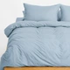 Простынь на резинке MirSon Soft Touch of Satin 019 Gray-blue 200x200 см (2200011285207) - изображение 3