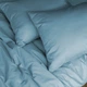 Простынь на резинке MirSon Soft Touch of Satin 019 Gray-blue 200x200 см (2200011285207) - изображение 4