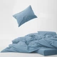 Наволочка MirSon Soft Touch of Satin Сатин 019 Gray-blue 45x45 см (2200011284934) - изображение 4