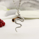 Підвіска Snake змія кулон у вигляді змії сріблястий - зображення 2