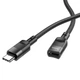 Переходник HOCO U107 Type-C male to Type-C female USB2.0 (1.2m) (Black) (219525) - изображение 1