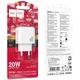Сетевое зарядное устройство HOCO CS54A Surplus PD20W+QC3.0 (1USB-A/1C) (White) (209769) - изображение 6