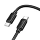 Дата кабель Hoco X115 Surpass Type-C to Type-C 60W (1m) Black - изображение 3