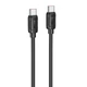 Дата кабель Hoco X115 Surpass Type-C to Type-C 240W (1m) Black - зображення 1