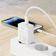 Сетевое зарядное устройство HOCO C143A Benefit PD20W (1USB-C) + кабель Type-C to Type-C (White) (227520) - изображение 8