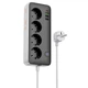 Удлинитель Hoco AC22 Sunlight (PD30W/1C/3A/4xSocket) (1.5m) Black - изображение 1