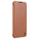 Шкіряний чохол-книжка Nillkin Qin Pro Camshield для Samsung Galaxy S22+ (Коричневий) (53642) - зображення 3