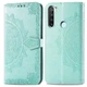 Кожаный чехол-книжка Epik Art Case с визитницей для Xiaomi Redmi Note 8T Бирюзовый - изображение 4
