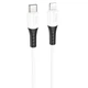 Дата кабель HOCO X82 Silicone Type-C to Lightning 20W (1m) (White) (230158) - зображення 1