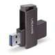 Флеш накопитель USAMS US-ZB197 USB3.0 Rotatable High Speed Flash Drive 128 Gb (Iron-grey) (156159) - изображение 2