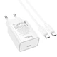 Сетевое зарядное устройство HOCO C143A Benefit PD20W (1USB-C) + кабель Type-C to Type-C (White) (227520) - изображение 4