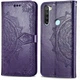 Кожаный чехол-книжка Epik Art Case с визитницей для Xiaomi Redmi Note 8T Фиолетовый - изображение 4
