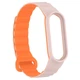 Ремінець Dual-color Magnetic для Xiaomi Mi Band 7/6/5/4/3 Light Pink / Orange - зображення 3