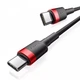 Дата кабель Baseus Cafule Type-C to Type-C PD2.0 100W (2m) (CATKLF-AL) (Red / Black) (201752) - зображення 2