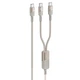 Дата кабель Hoco U139 2in1 Type-C to Type-C/Type-C 100W (1.2m) Gold - зображення 1