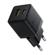 Мережевий зарядний пристрій Baseus Palm Fast Charger 20W (1USB-A/1C) + кабель Type-C to Type-C (P10111608) (Cluster Black) (226919) - зображення 5