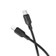Кабель BOROFONE BX113 Lenny PD silicone charging data cable iP(L=1M) Black (6941991115370) - изображение 2